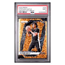Stephon Castle PSA 9 2024 Panini Prizm Orange Fast Break Rookie RC #d/ 125 Card #234