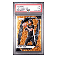 Stephon Castle PSA 9 2024 Panini Prizm Orange Fast Break Rookie RC #d/ 125 Card #234