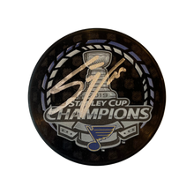 Steve Ott St Louis Blues Autographed 2019 Stanley Cup Champions Logo Puck - Fan Cave COA