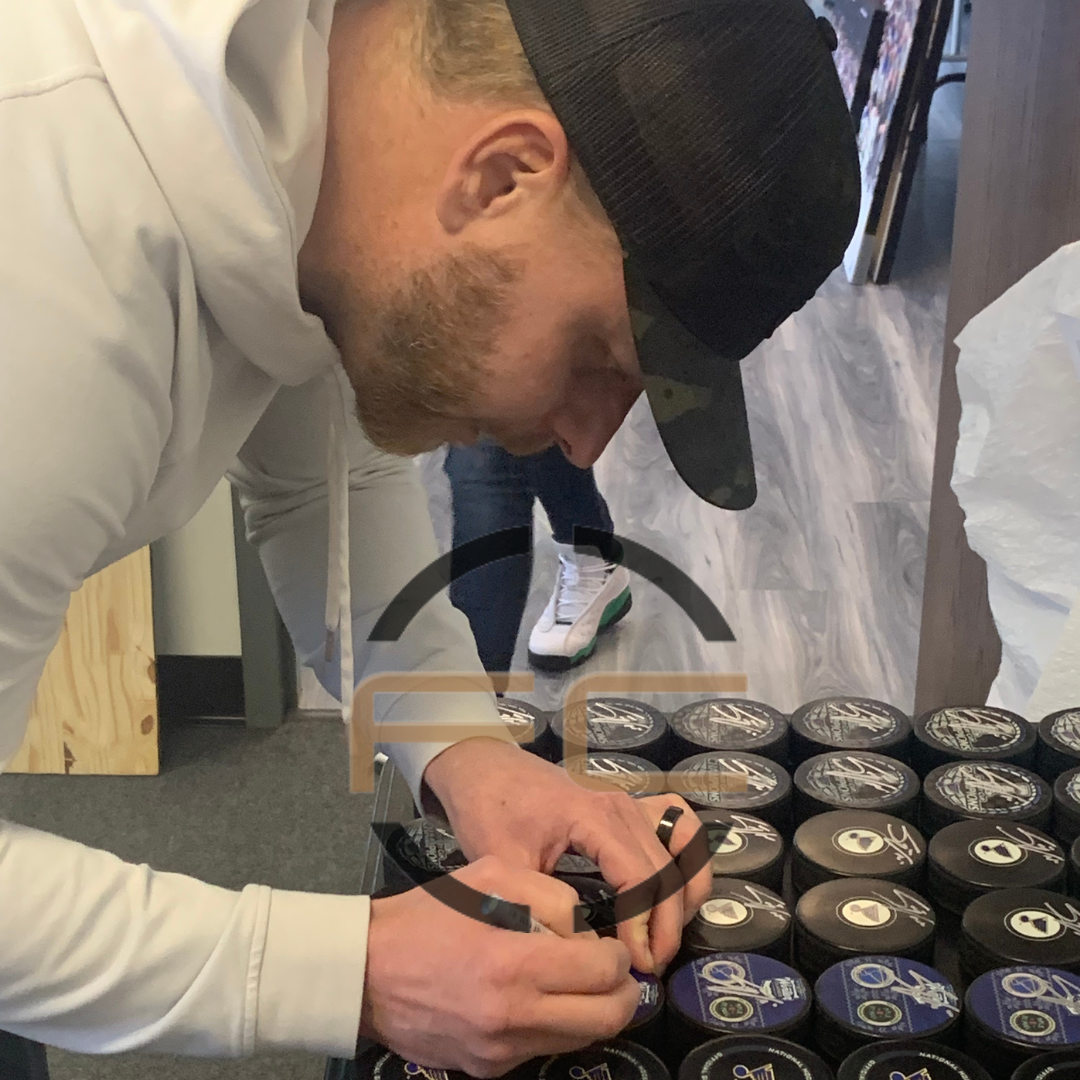 Steve Ott St Louis Blues Autographed 2019 Stanley Cup Champions Logo Puck - Fan Cave COA