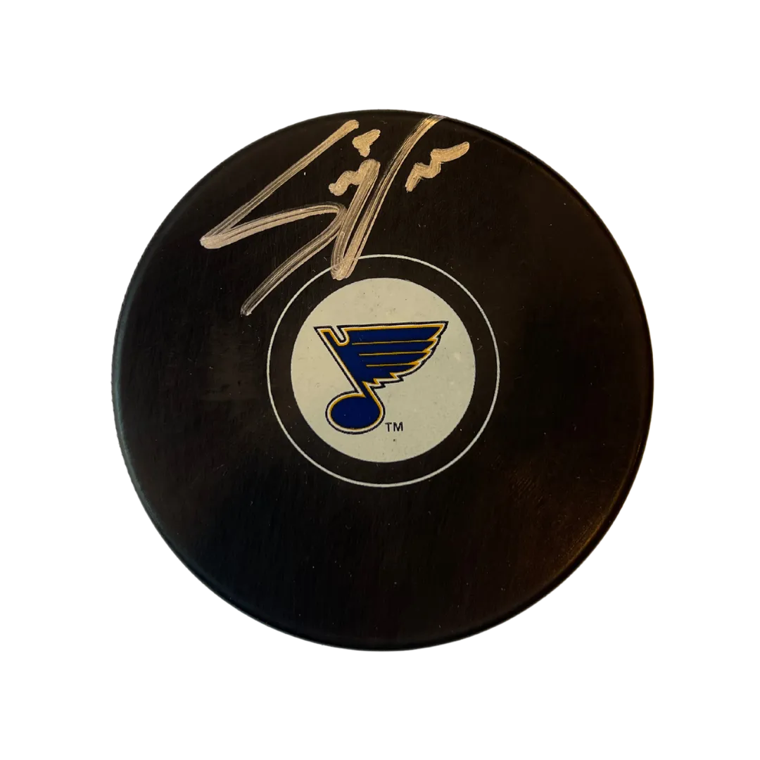 Steve Ott St Louis Blues Autographed Logo Puck - Fan Cave COA
