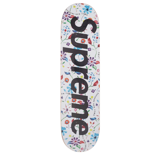 Supreme Airbrushed Floral Skateboard Deck - White