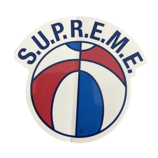 Supreme Red White Blue Basketball Sticker