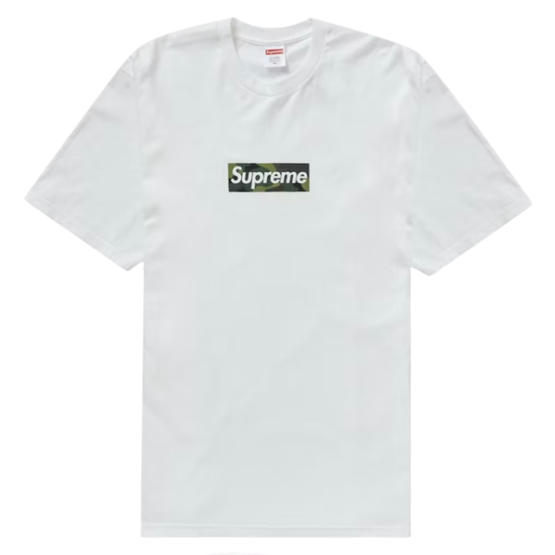 Supreme Camo Box Logo Short Sleeve Tee - White