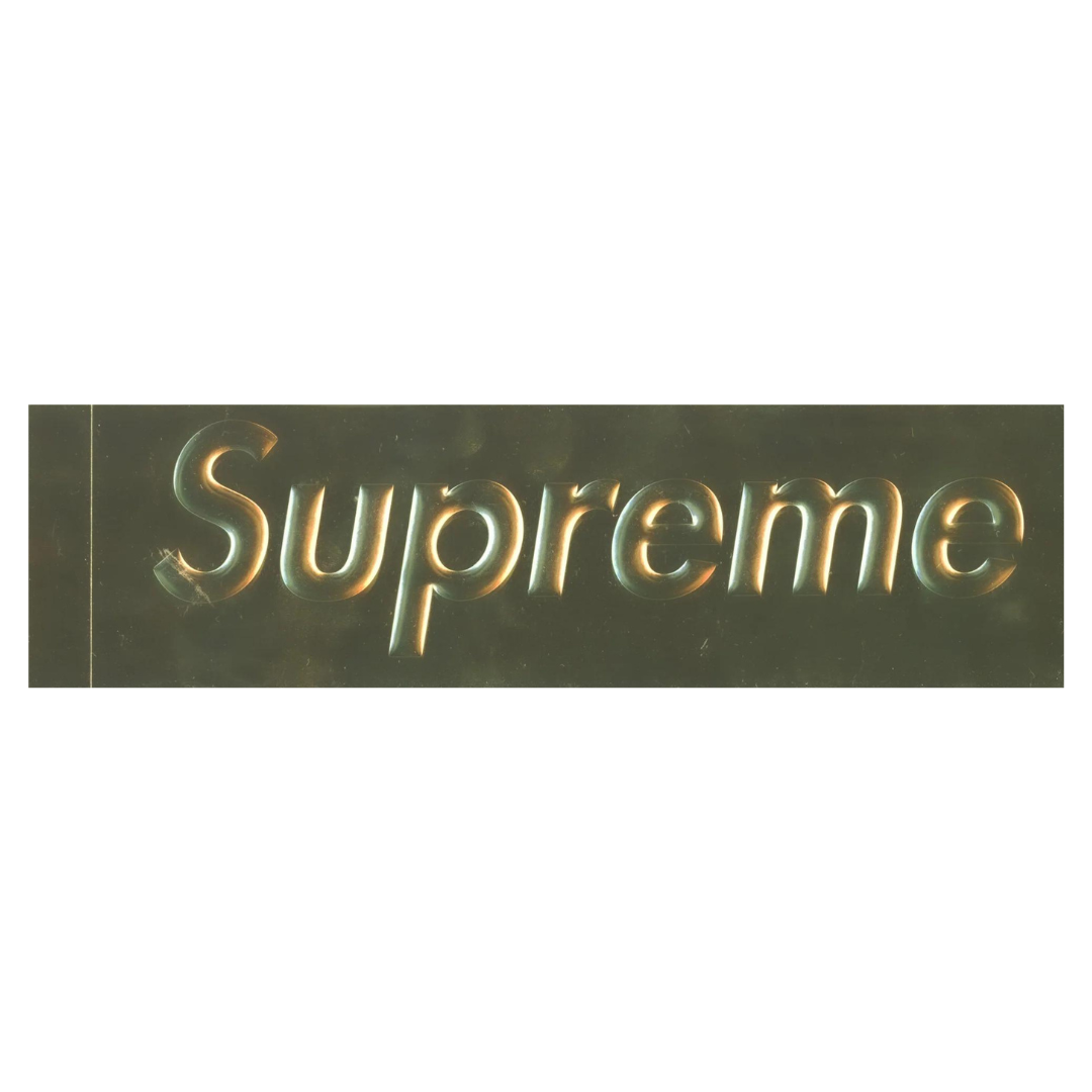 Supreme Box Logo Sticker - Gold