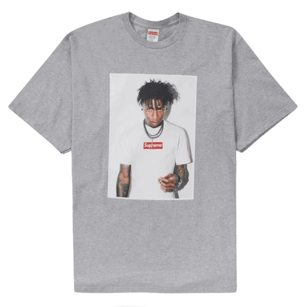 Supreme NBA Youngboy Short Sleeve Tee - Heather Grey