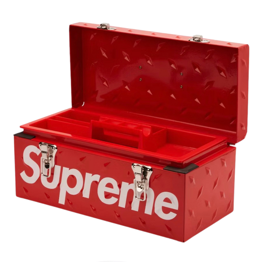 Supreme Diamond Plate Tool Box - Red