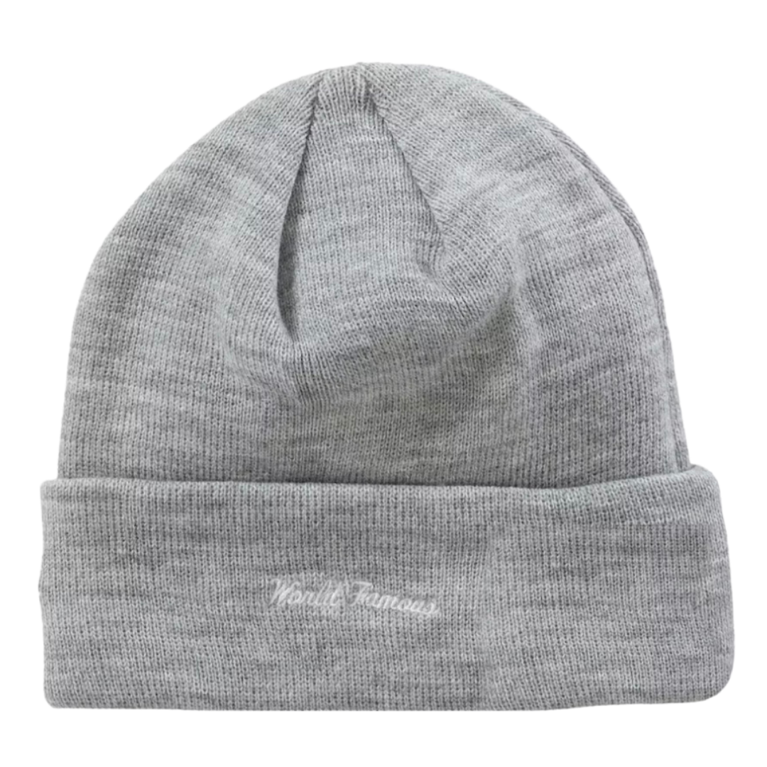 Supreme x New Era Box Logo Beanie Heather Grey Fan Cave