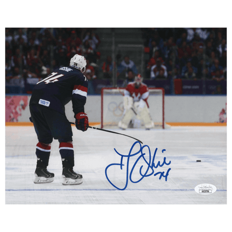 TJ Oshie St Louis Blues Autographed Sochi 2014 Olympics 16x20 Photo - JSA COA