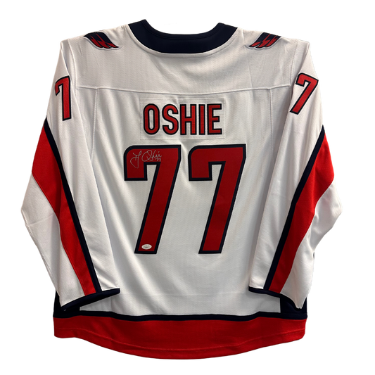 TJ Oshie Washington Capitals Autographed Fanatics Away Jersey with Stanley Cup Patch - JSA COA