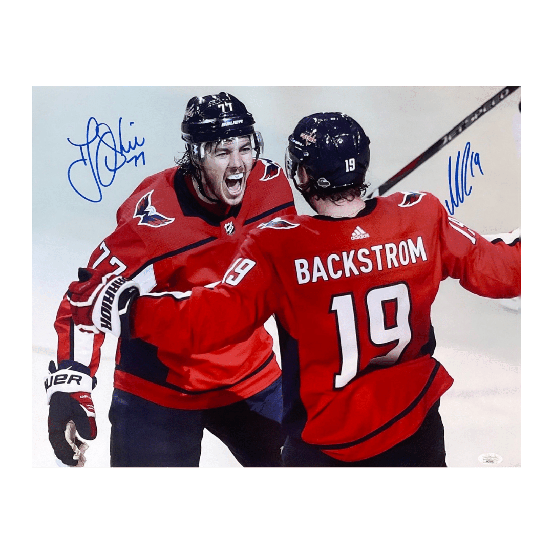 Nicklas Bäckström & TJ Oshie Washington Capitals Dual Autographed 16x20 Photo - JSA