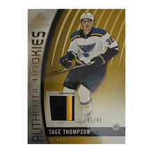 Tage Thompson 2017-18 SP Game Used Two Color Patch #97 Authentic Rookies #D 1/49