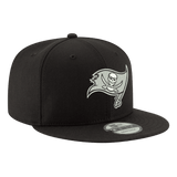 Tampa Bay Buccaneers Black & White Logo New Era 9FIFTY Adjustable Snapback Hat