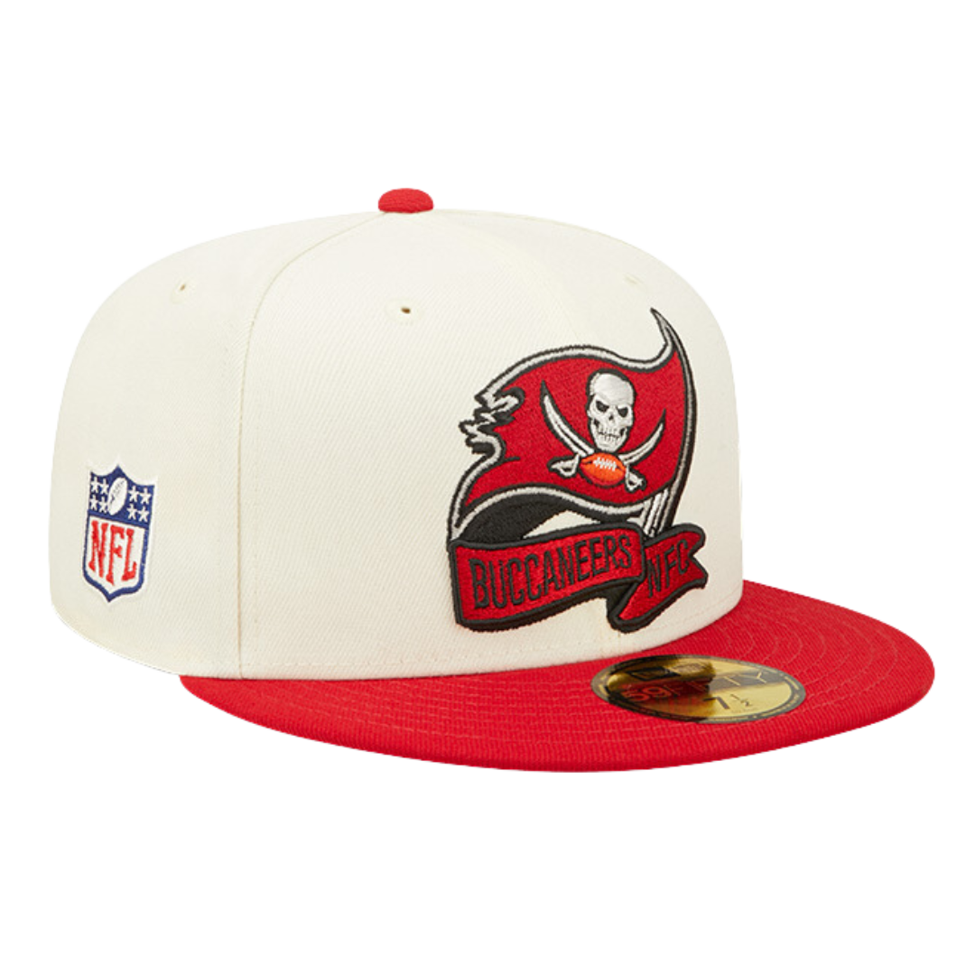 Tampa Bay Buccaneers Cream/Red 2022 Sideline 59FIFTY Fitted Hat
