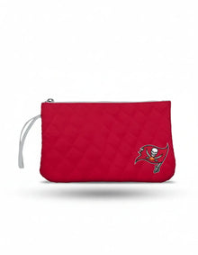Tampa Bay Buccaneers NFL Quilted Wristlet Purse Toiletry Bag 4.5” x 6.5'' x 1''