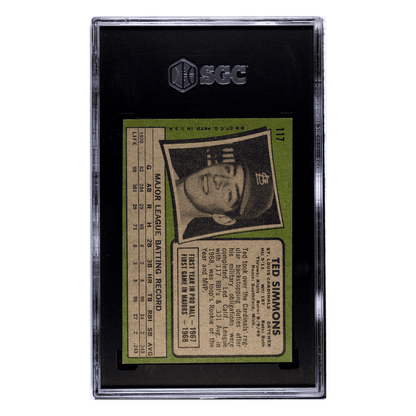 Ted Simmons SGC 6 1971 Topps Card #117