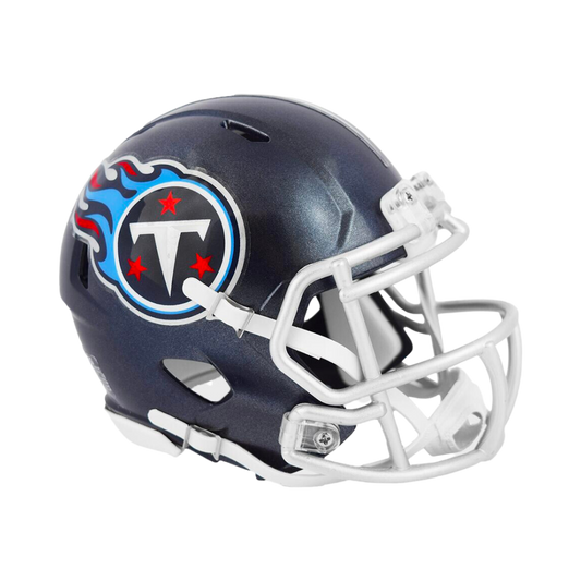 Tennessee Titans Satin Navy Metallic Speed Riddell Mini Football Helmet