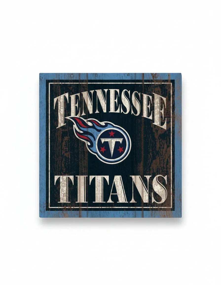 Tennessee Titans Wooden Magnet 3" x 3"