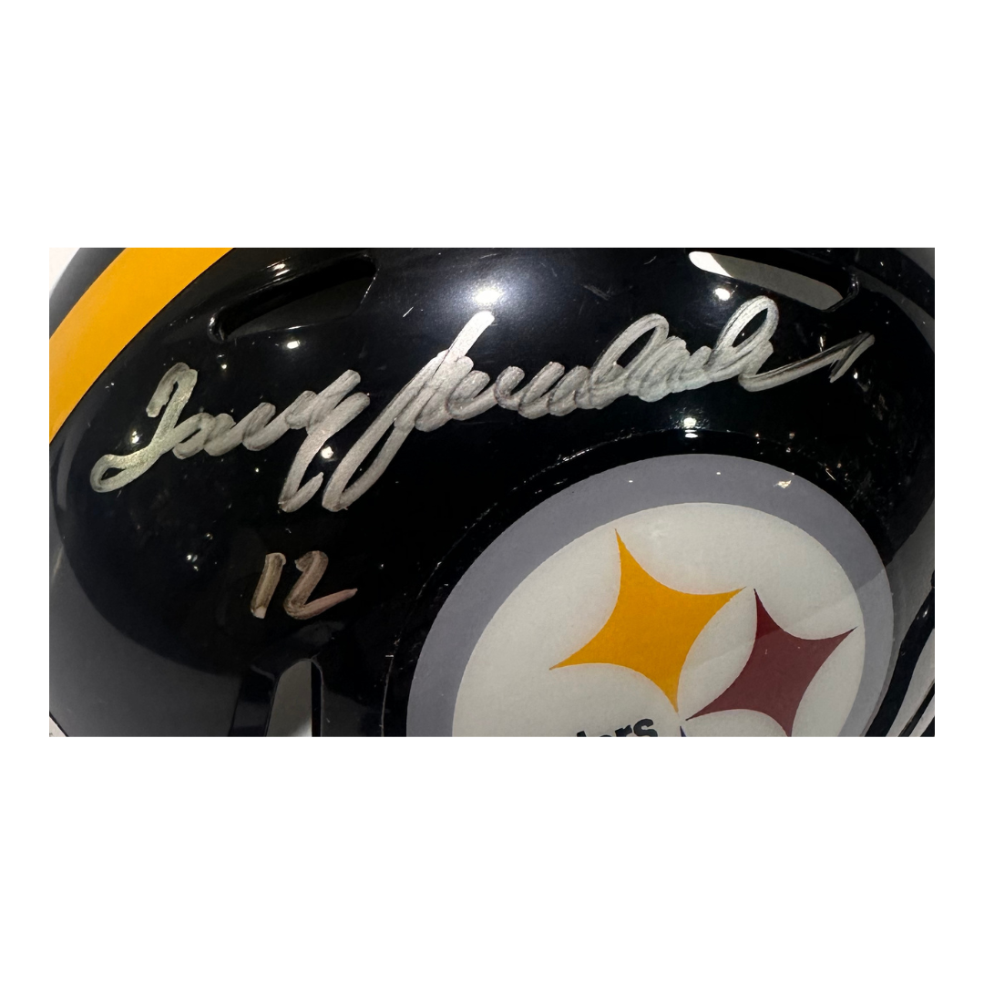 Terry Bradshaw Pittsburgh Steelers Autographed Mini Speed Helmet - Beckett COA