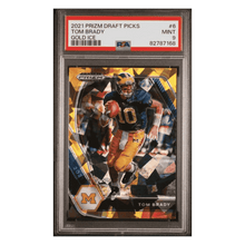 Tom Brady PSA 9 2021 Panini Prizm Draft Picks Gold Ice Card #6