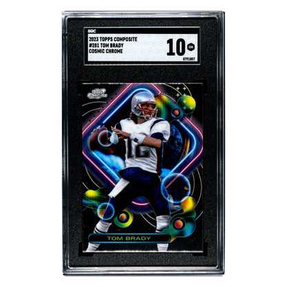 Tom Brady SGC 10 2023 Topps Composite Cosmic Chrome Card #281