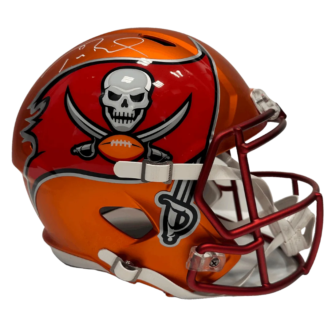 Tom Brady Tampa Bay Buccaneers Autographed Full Size Blaze Speed Helmet - Fanatics COA