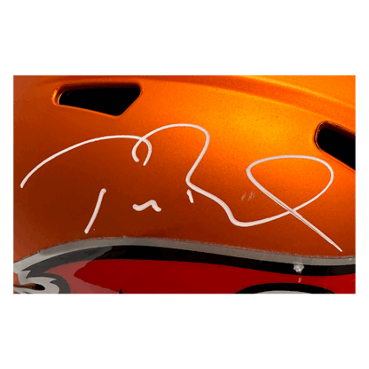 Tom Brady Tampa Bay Buccaneers Autographed Full Size Blaze Speed Helmet - Fanatics COA