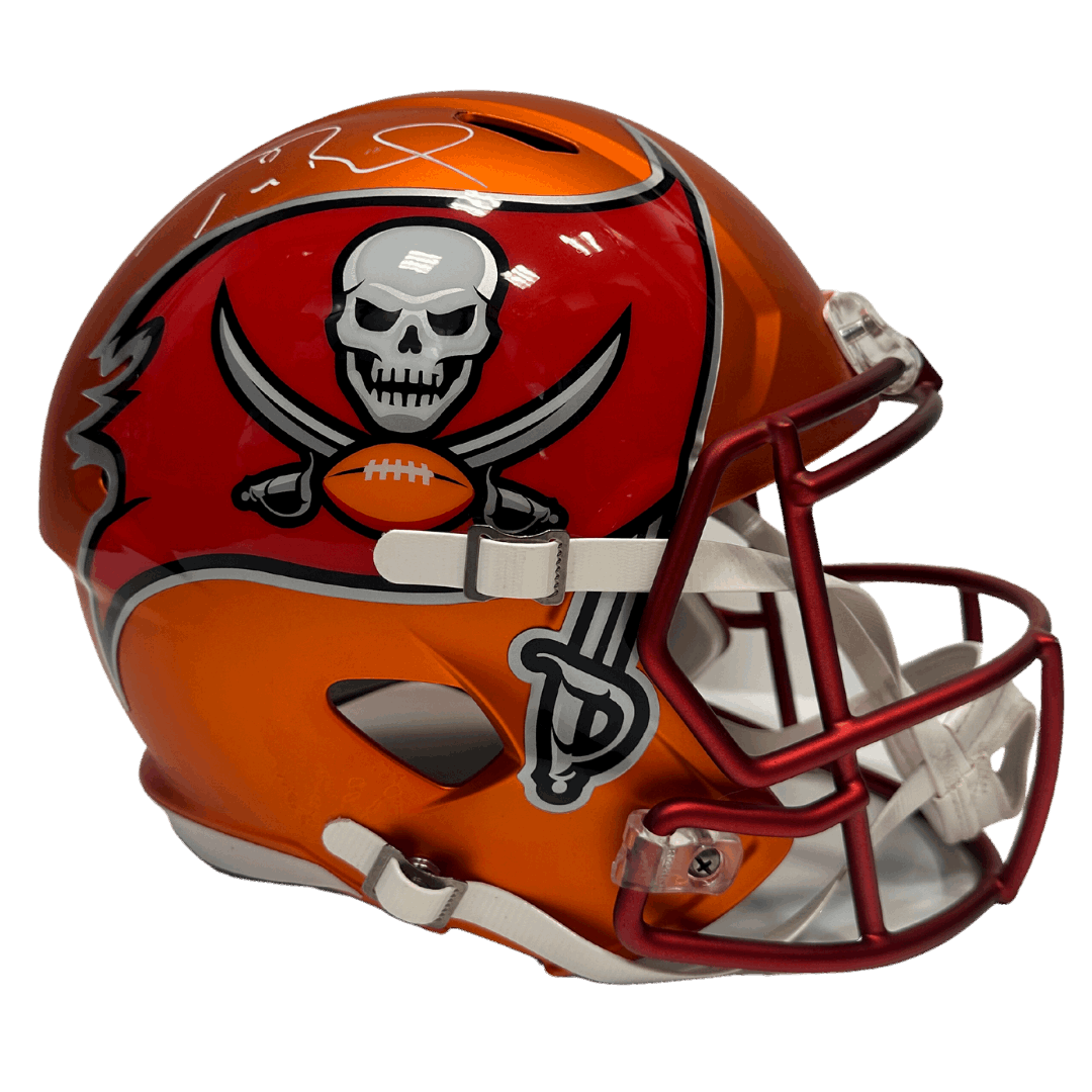Tom Brady Tampa Bay Buccaneers Autographed Full Size Blaze Speed Helmet - Fanatics COA