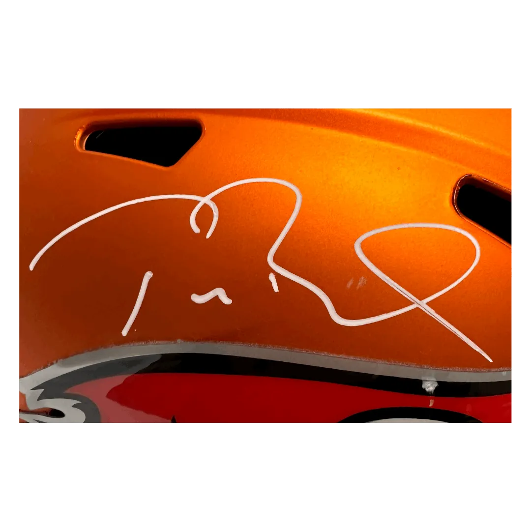Tom Brady Tampa Bay Buccaneers Autographed Full Size Blaze Speed Helmet - Fanatics COA