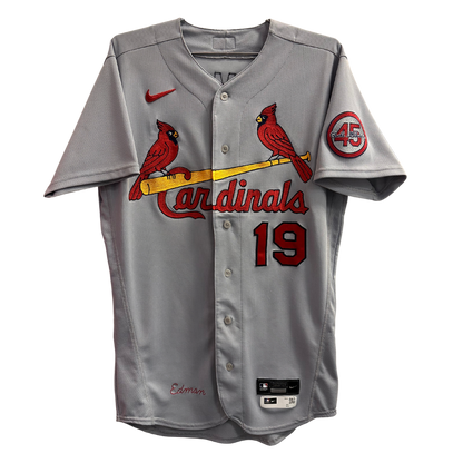 Tommy Edman St Louis Cardinals Game Issued Nike Away Jersey w Gibson Fan Cave