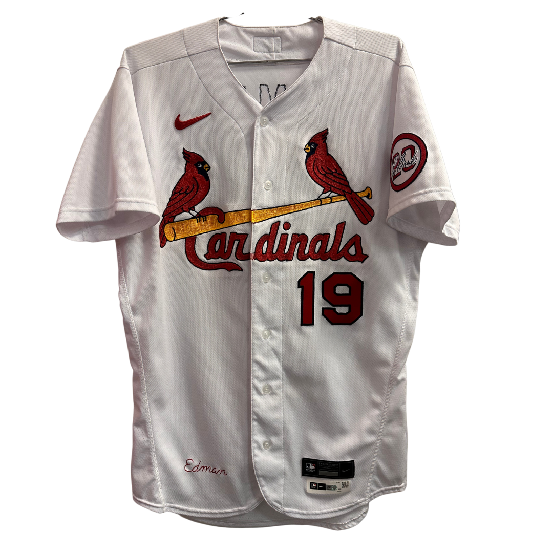 Tommy Edman St Louis Cardinals Game Used Nike Home Jersey w/ Lou