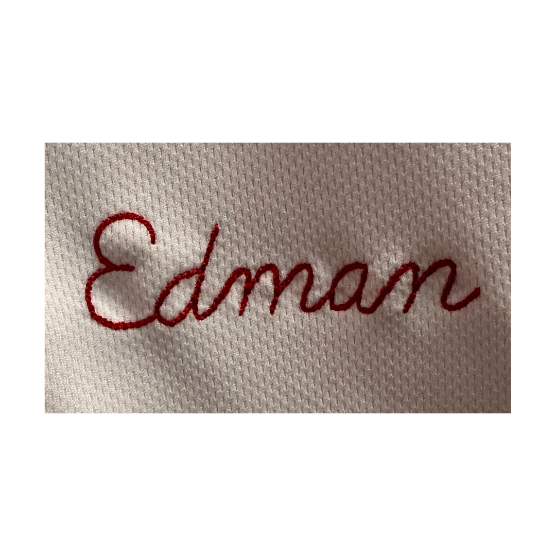 Tommy Edman St Louis Cardinals Game Used Nike Home Jersey w/ Lou Brock Patch - JSA & MLB COA