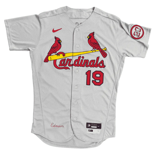 Tommy Edman St Louis Cardinals Game Issued Nike Away Jersey w/ Brock Patch