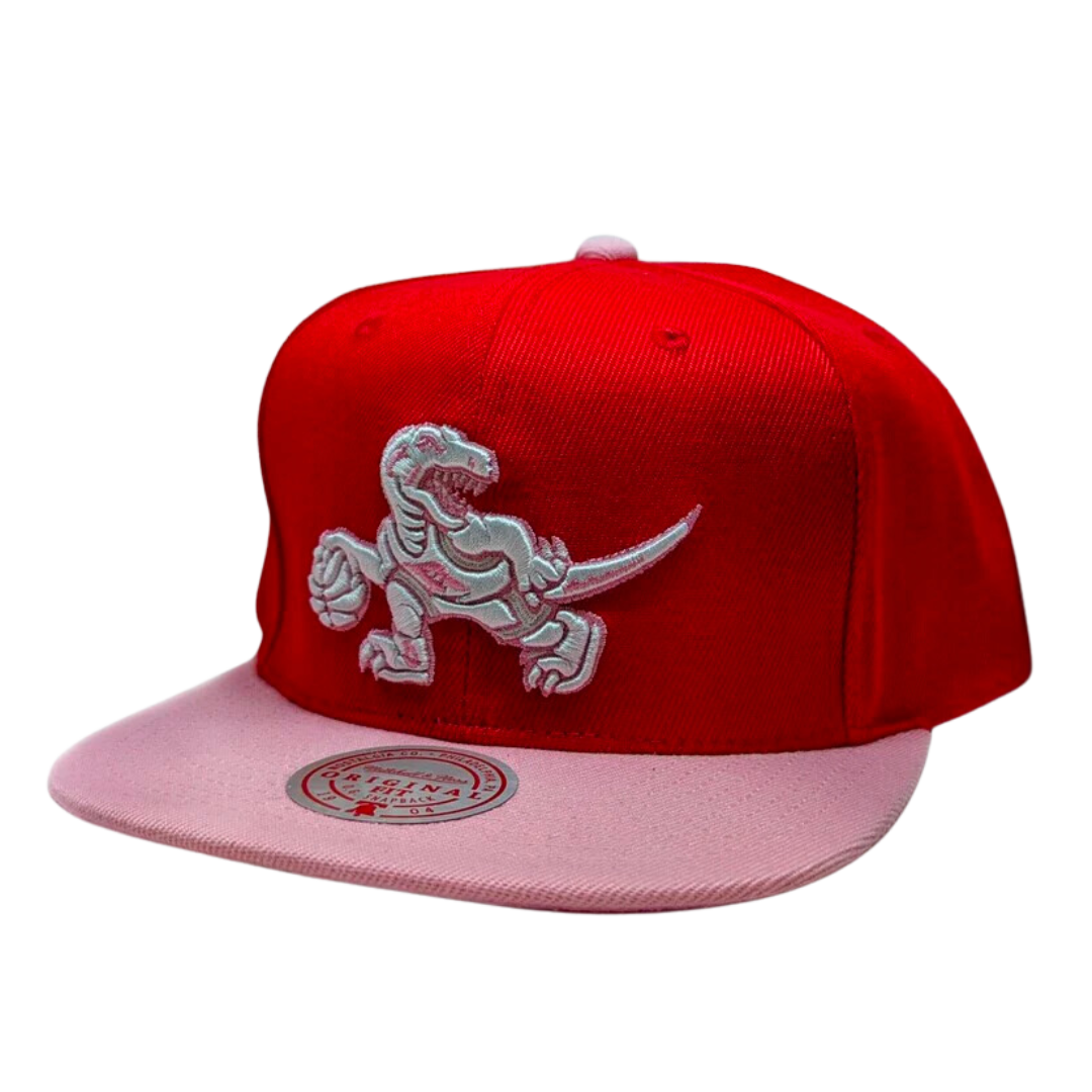 Toronto Raptors Mitchell and Ness Sweetheart Two-Tone Red / Pink Snapback Hat