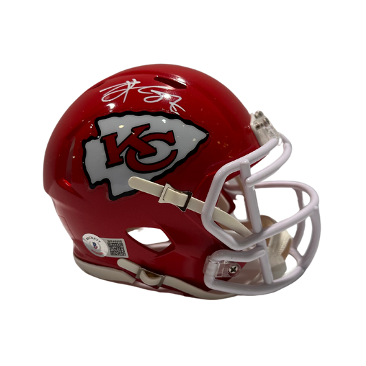Travis Kelce Kansas City Chiefs Autographed Mini Speed Helmet - Beckett COA