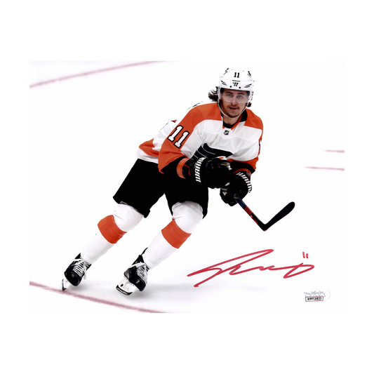 Travis Konecny Philadelphia Flyers Autographed Skating Photo - JSA COA