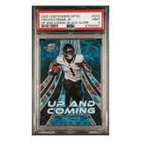 Travis Etienne Jr PSA 9 2022 Panini Contenders Optic Up and Coming Black Scope #d/ 25 Card #UC9
