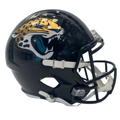 Travis Hunter Jacksonville Jaguars Autographed Full Size Speed Replica Helmet - Beckett COA