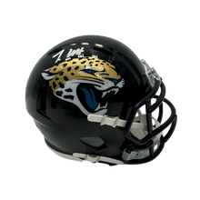Travis Hunter Jacksonville Jaguars Autographed Mini Speed Helmet - Beckett COA