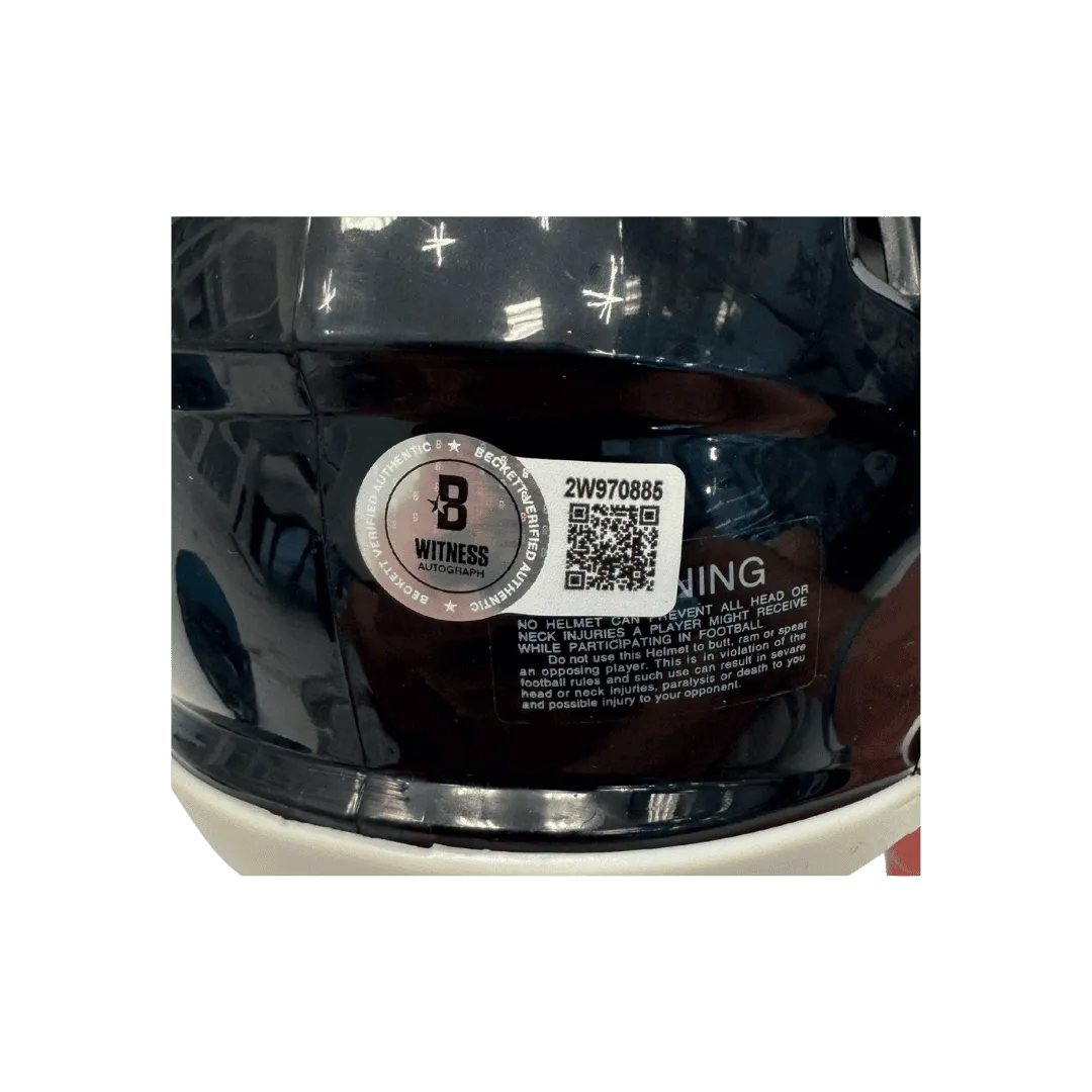 Travis Hunter Jacksonville Jaguars Autographed Mini Speed Helmet - Beckett COA