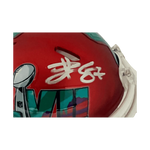 
Travis Kelce Kansas City Chiefs Autographed Super Bowl LVII Mini Speed Helmet - Beckett COA — Back