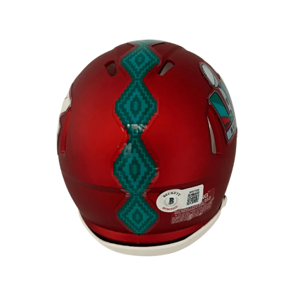 Travis Kelce Kansas City Chiefs Autographed Super Bowl LVII Mini Speed Helmet - Beckett COA