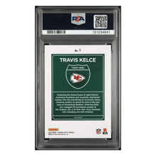 Travis Kelce PSA 9 2024 Panini Donruss Optic Downtown! Card #7
