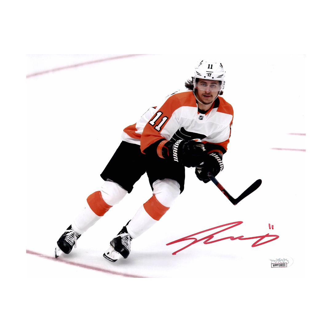 Travis Konecny Philadelphia Flyers Autographed Skating Photo - JSA COA