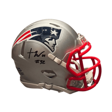 TreVeyon Henderson New England Patriots Autographed Mini Speed Helmet - Prova COA