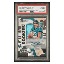 Trevor Lawrence PSA 10 2021 Donruss Optic Rookie Gridiron Kings Autographed #d/ 99 Card #RGK1