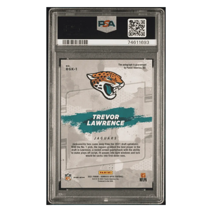 Trevor Lawrence PSA 10 2021 Donruss Optic Rookie Gridiron Kings Autographed #d/ 99 Card #RGK1