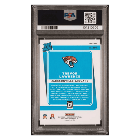 Trevor Lawrence PSA 9 2021 Panini Donruss Optic Holo Rated Rookie Card #201