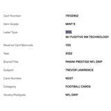 Trevor Lawrence PSA 9 2022 Panini NFL Drip Case Hit Card #ND27