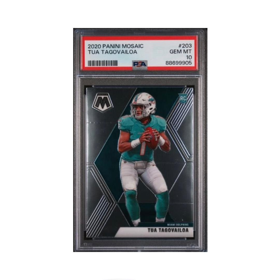 Tua Tagovailoa PSA 10 2020 Panini Mosaic Rookie RC #203